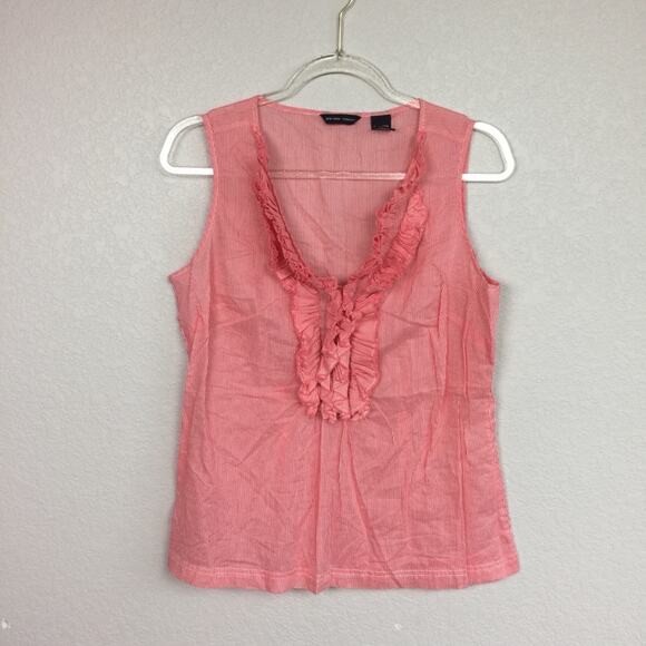 NEW YORK & COMPANY Red Skinny Striped Tank Sz M - Picture 1 of 7